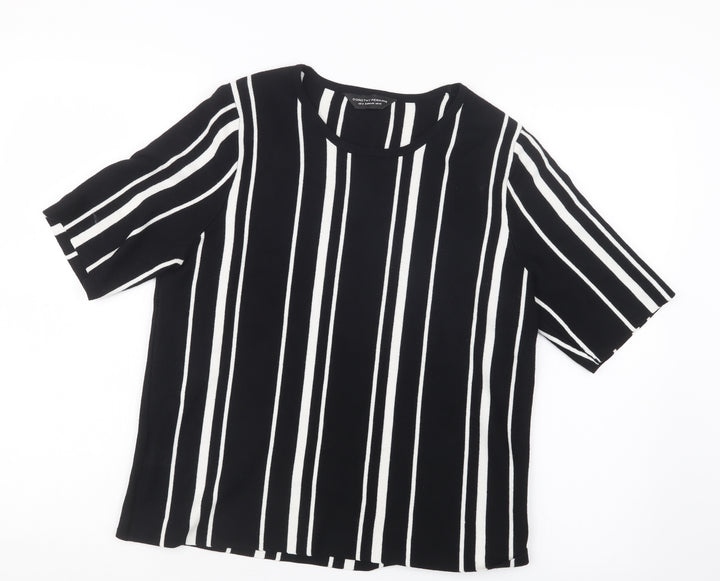 Dorothy Perkins Womens Black Striped  Pullover Jumper Size 12