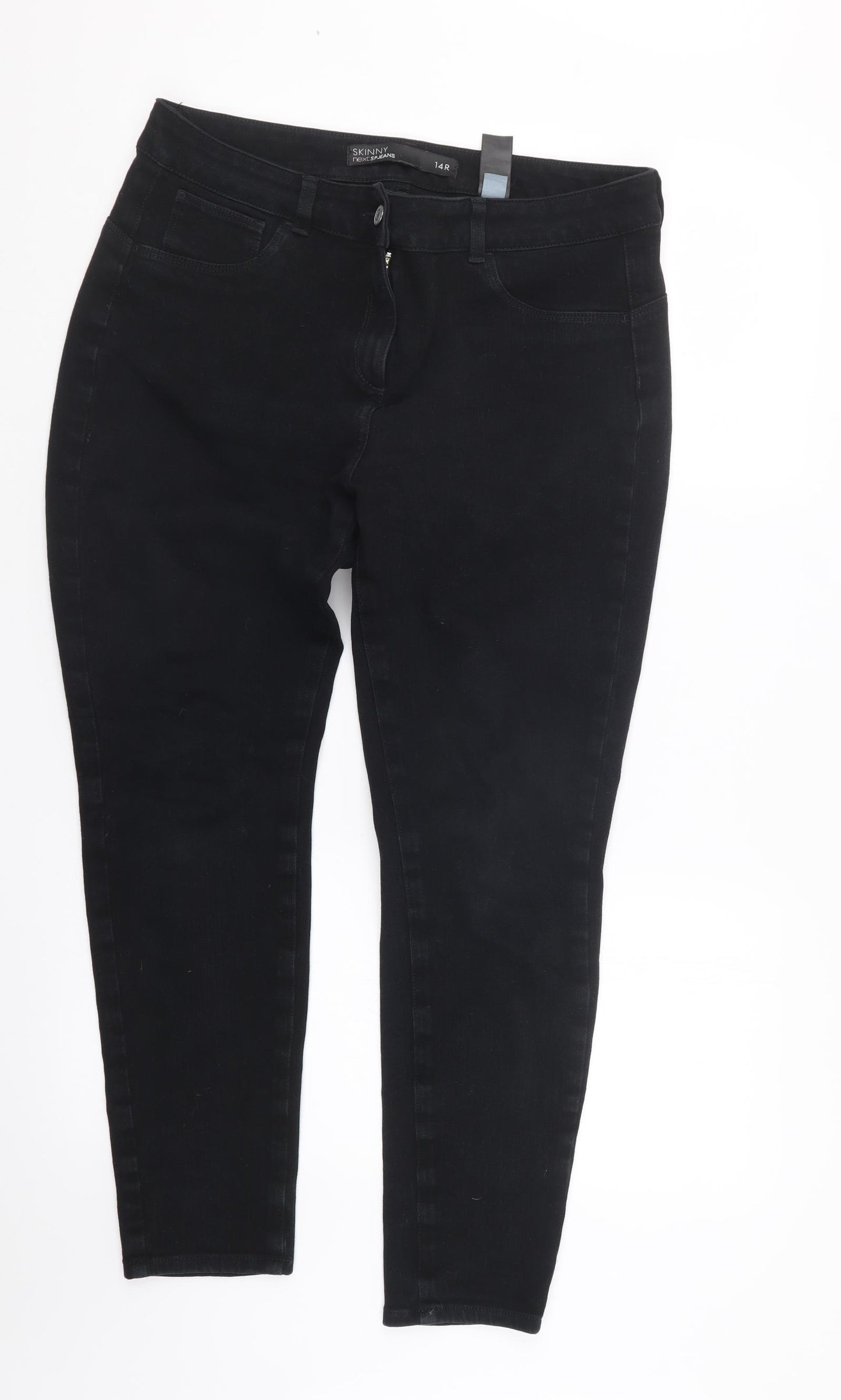 NEXT Womens Black  Denim Skinny Jeans Size 14 L27 in