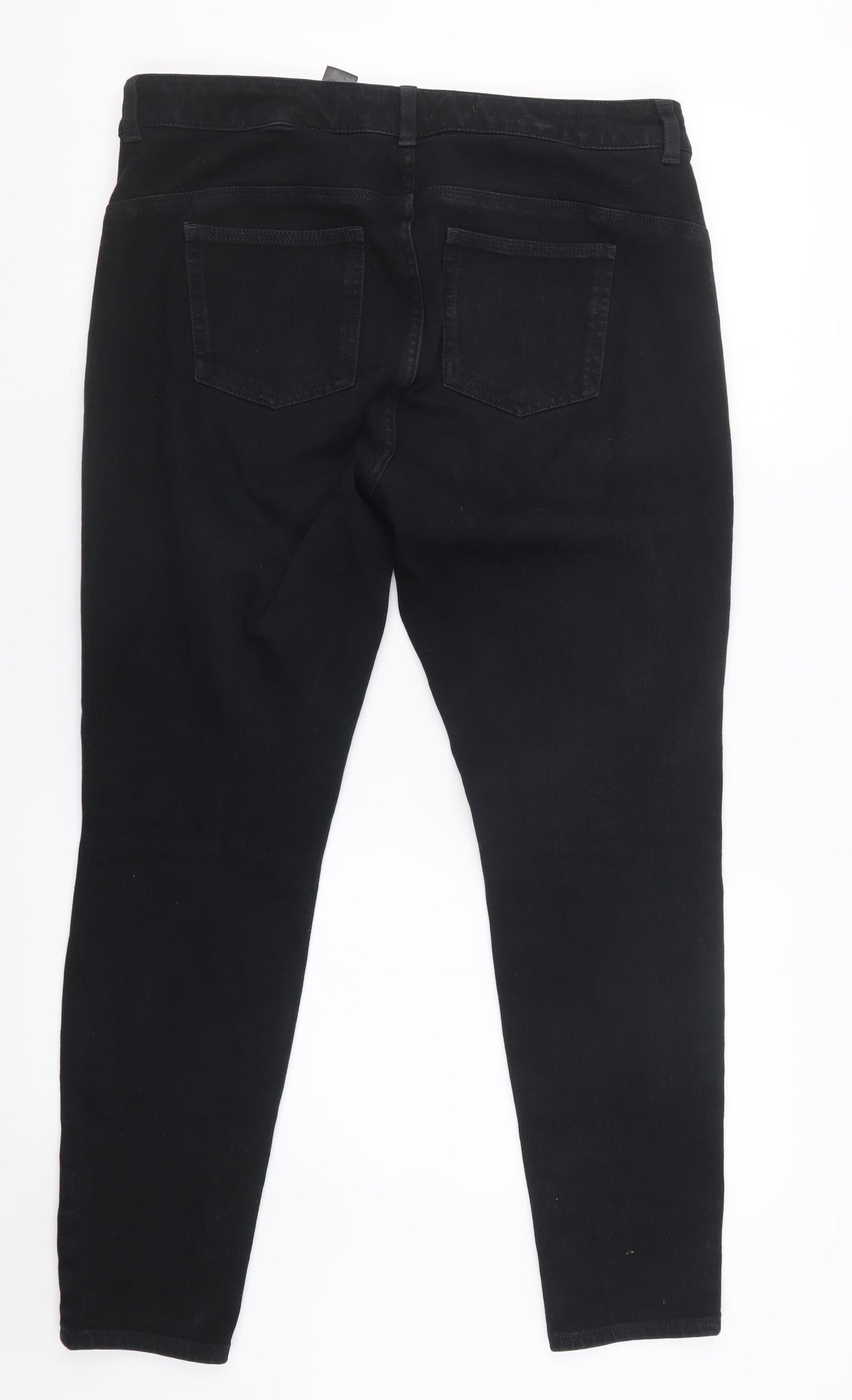 NEXT Womens Black  Denim Skinny Jeans Size 14 L27 in