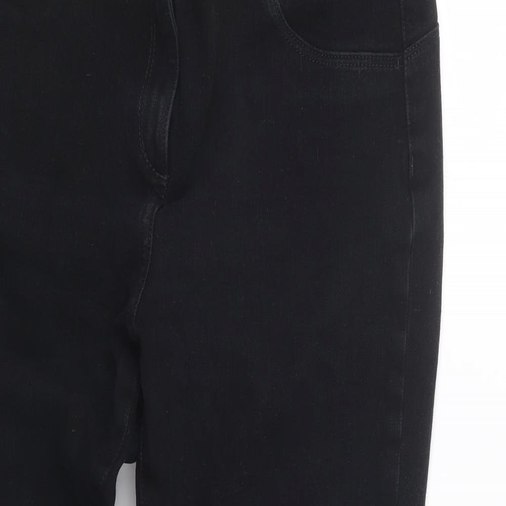 NEXT Womens Black  Denim Skinny Jeans Size 14 L27 in