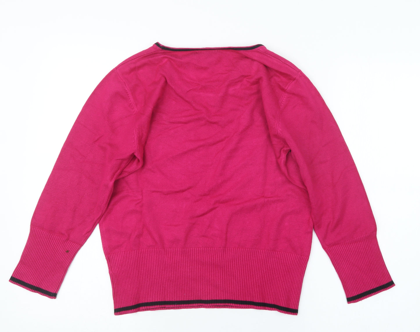 Roman Womens Pink  Knit Pullover Jumper Size 12