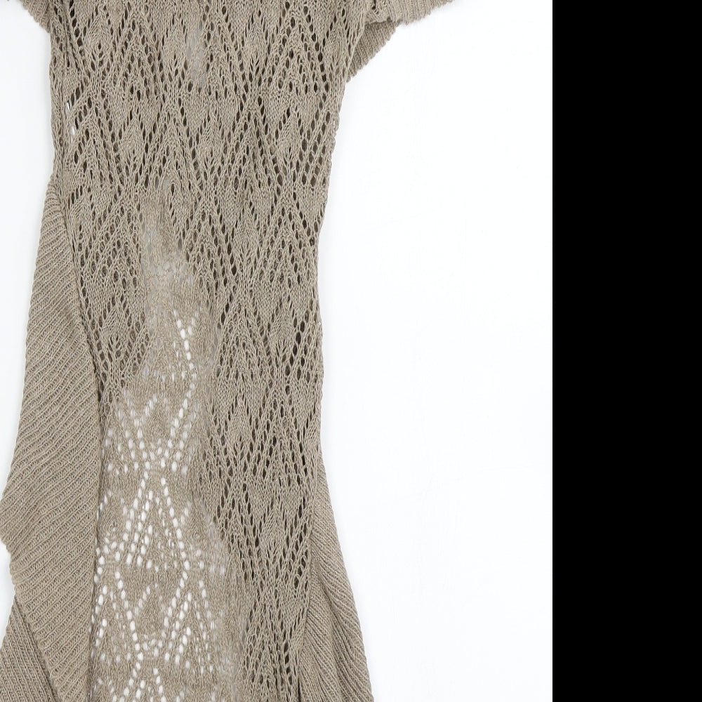 Funky Diva Womens Brown  Knit Cardigan Jumper Size S