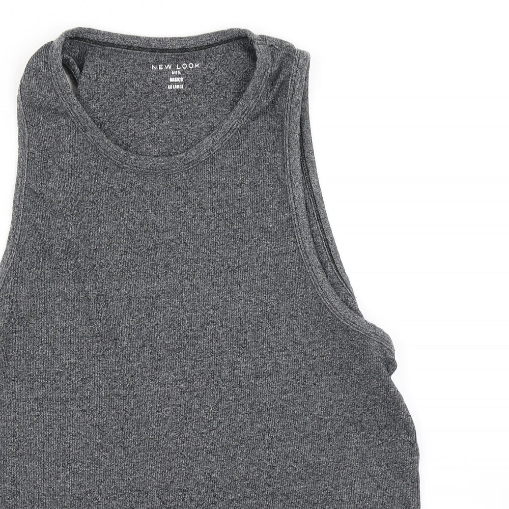 New Look Mens Grey    T-Shirt Size XL  - Tank Vest