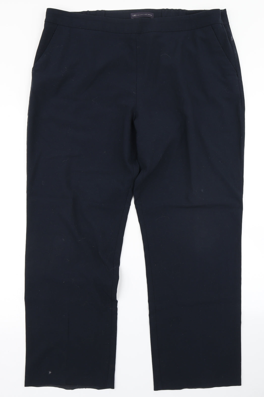 M&S Collection Womens Blue   Dress Pants Trousers Size 18 L27 in