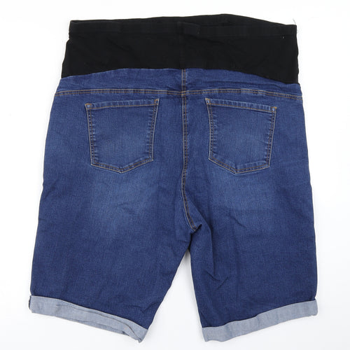 George Womens Blue  Denim Cargo Shorts Size 20