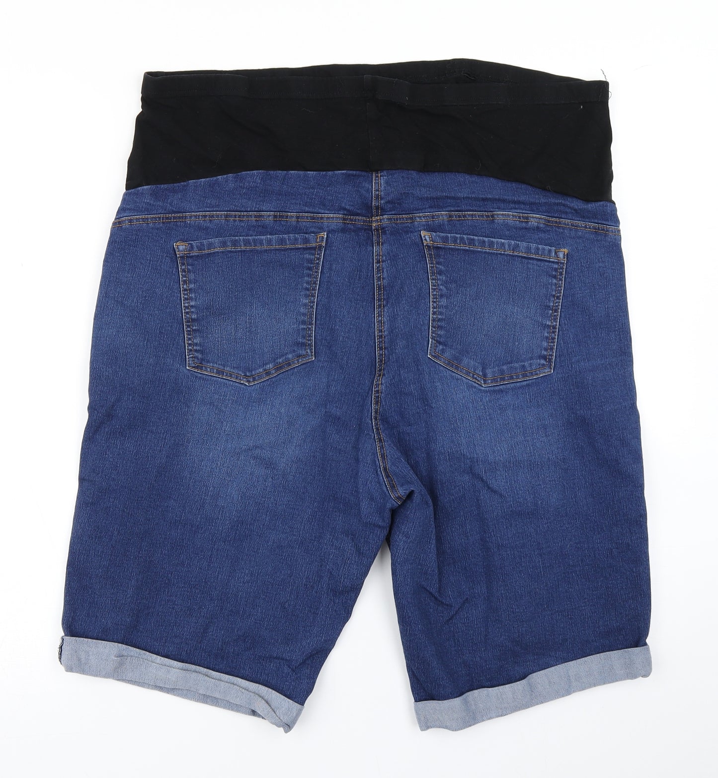 George Womens Blue  Denim Cargo Shorts Size 20