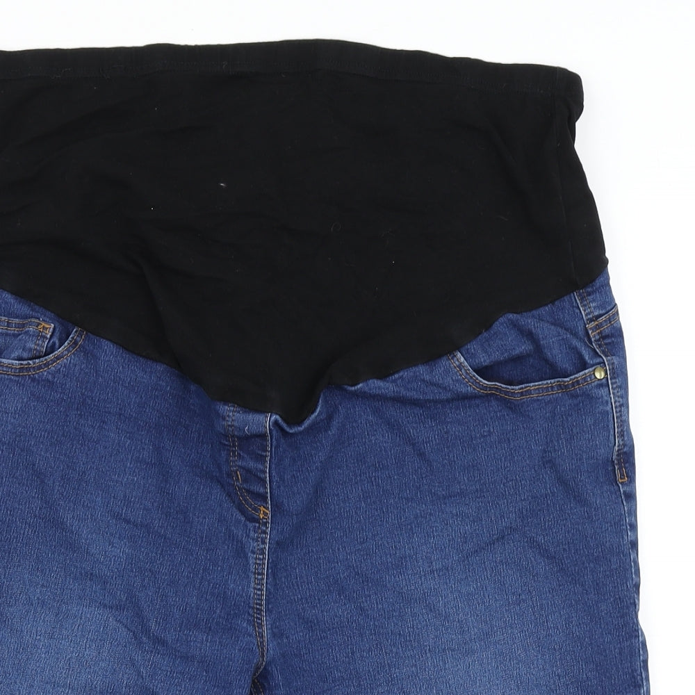 George Womens Blue  Denim Cargo Shorts Size 20