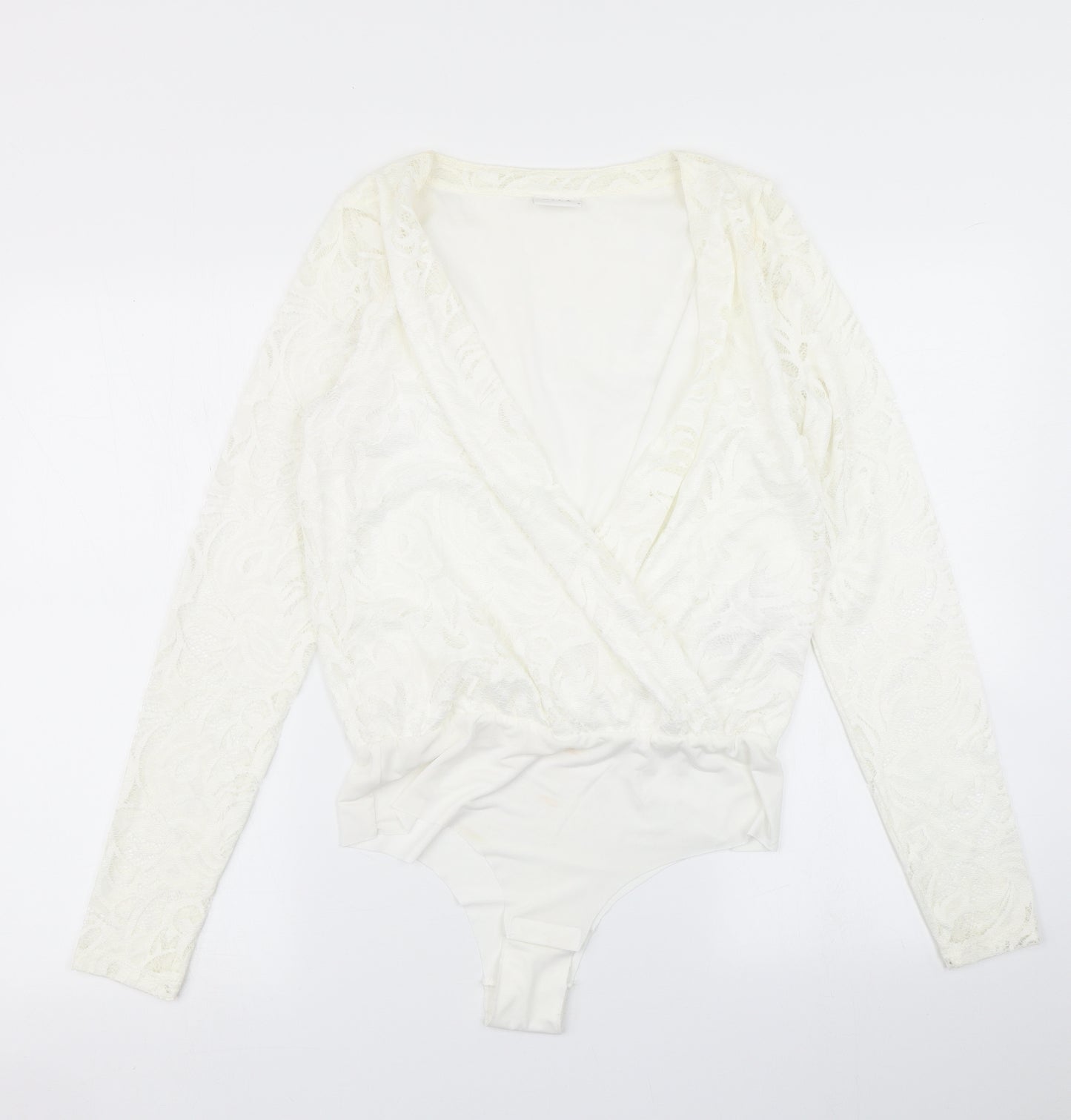 VILA Womens White   Bodysuit One-Piece Size M