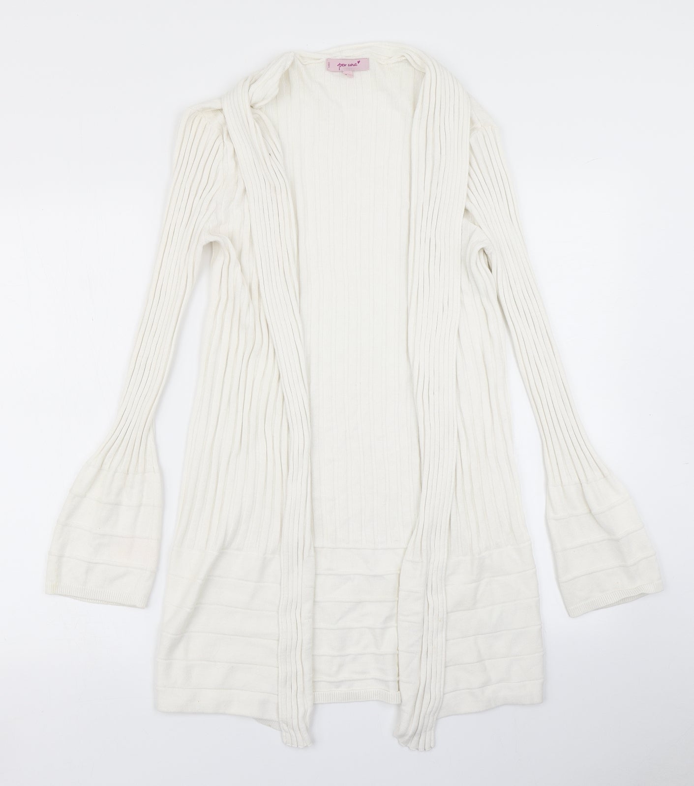 Per Una Womens White  Knit Cardigan Jumper Size 14