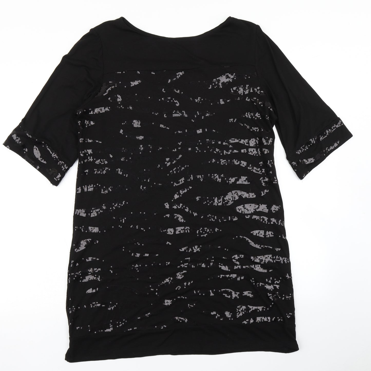 Wallis Womens Black Animal Print  A-Line  Size 14
