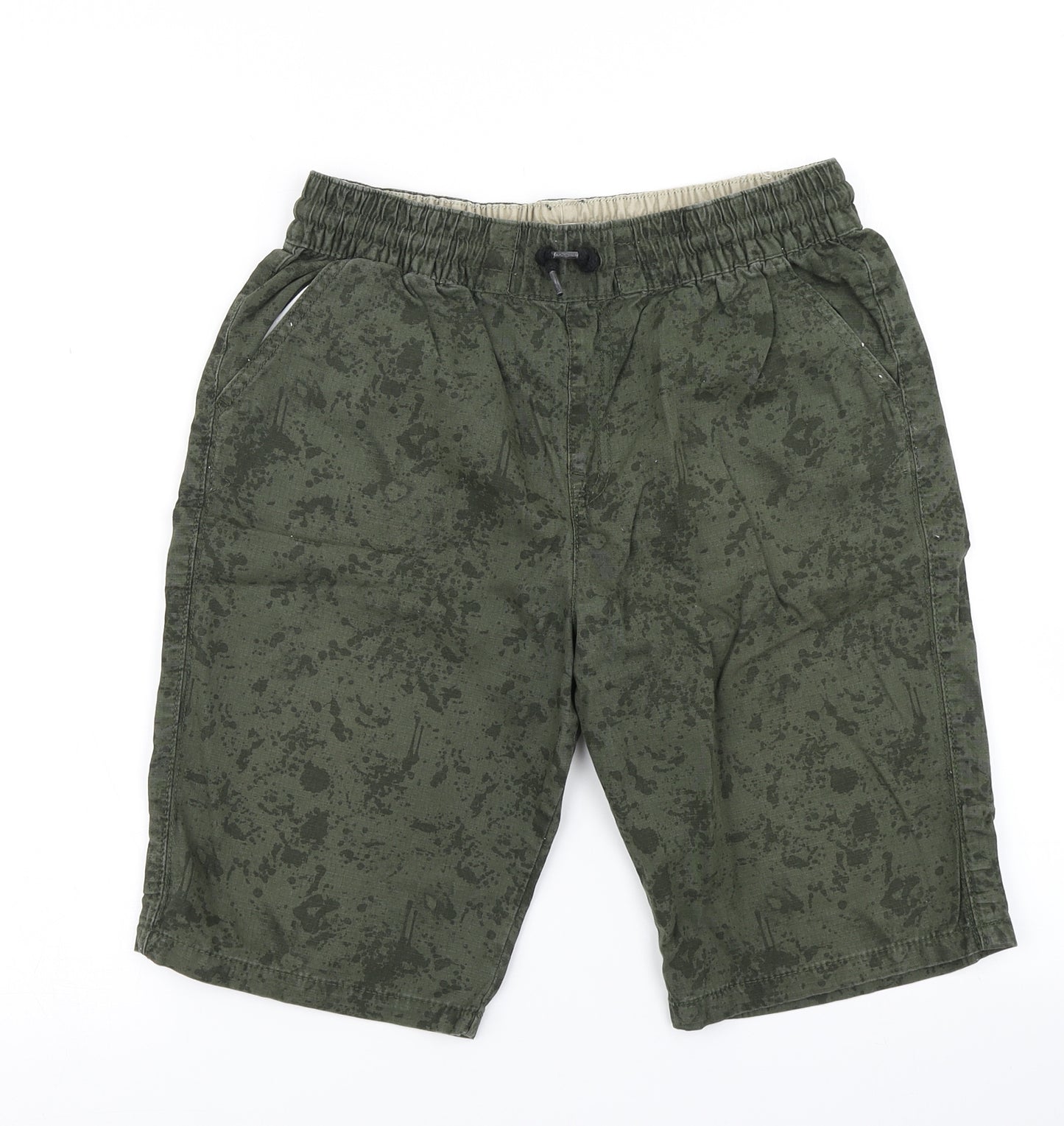 F&F Boys Green Camouflage  Cargo Shorts Size 13-14 Years