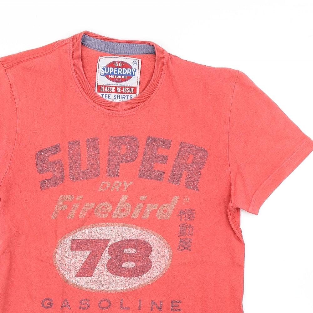 Superdry Mens Pink    T-Shirt Size S