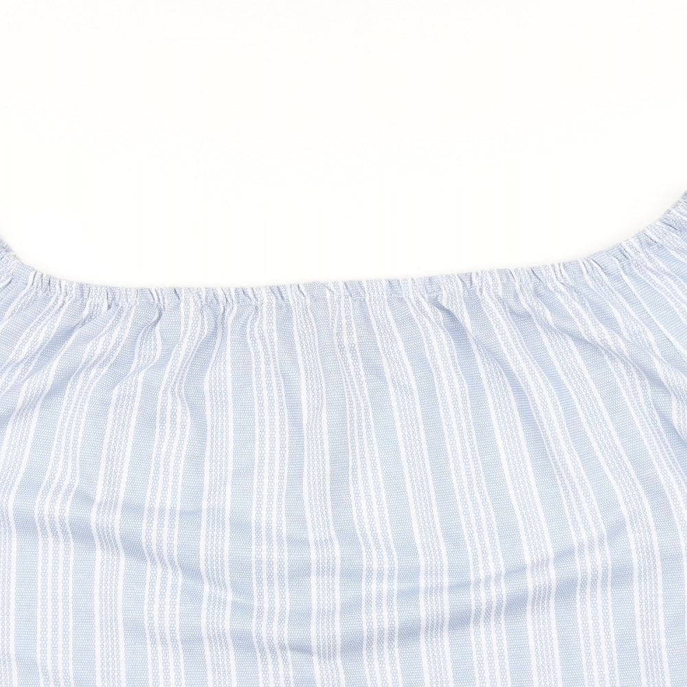 George Womens Blue Striped  Basic T-Shirt Size 22