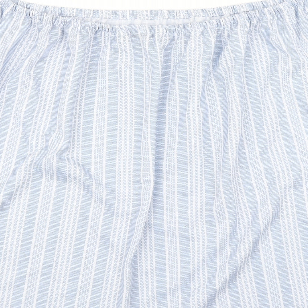 George Womens Blue Striped  Basic T-Shirt Size 22