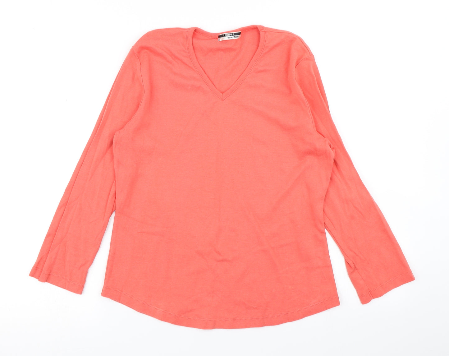 George Womens Orange   Basic T-Shirt Size 16