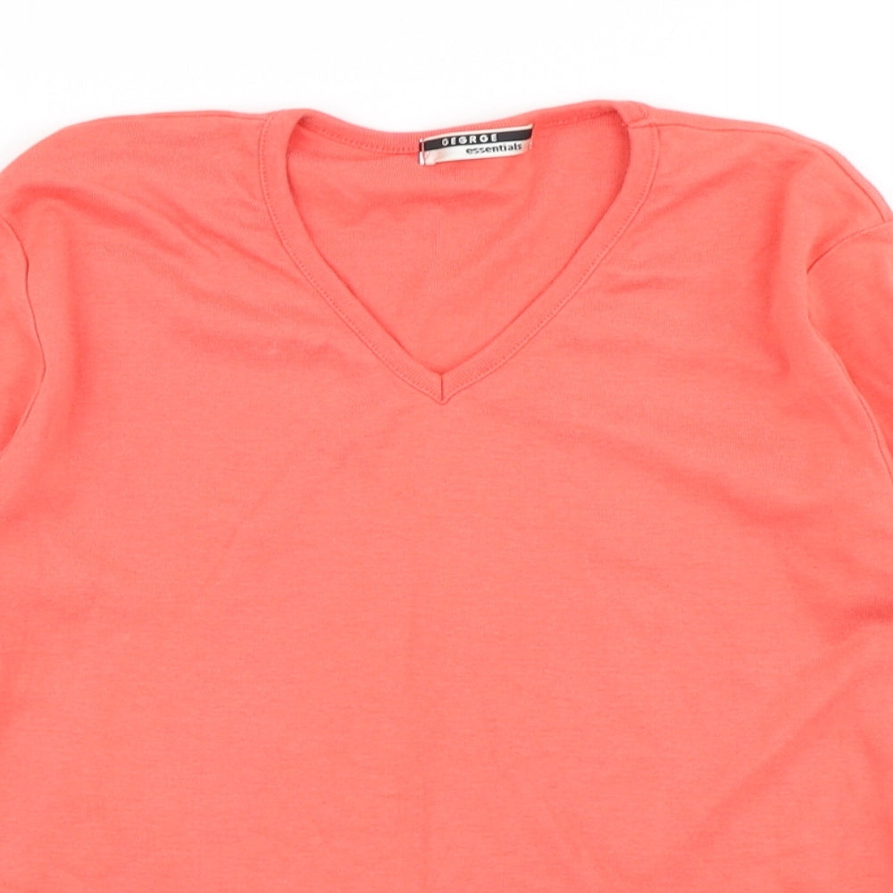 George Womens Orange   Basic T-Shirt Size 16