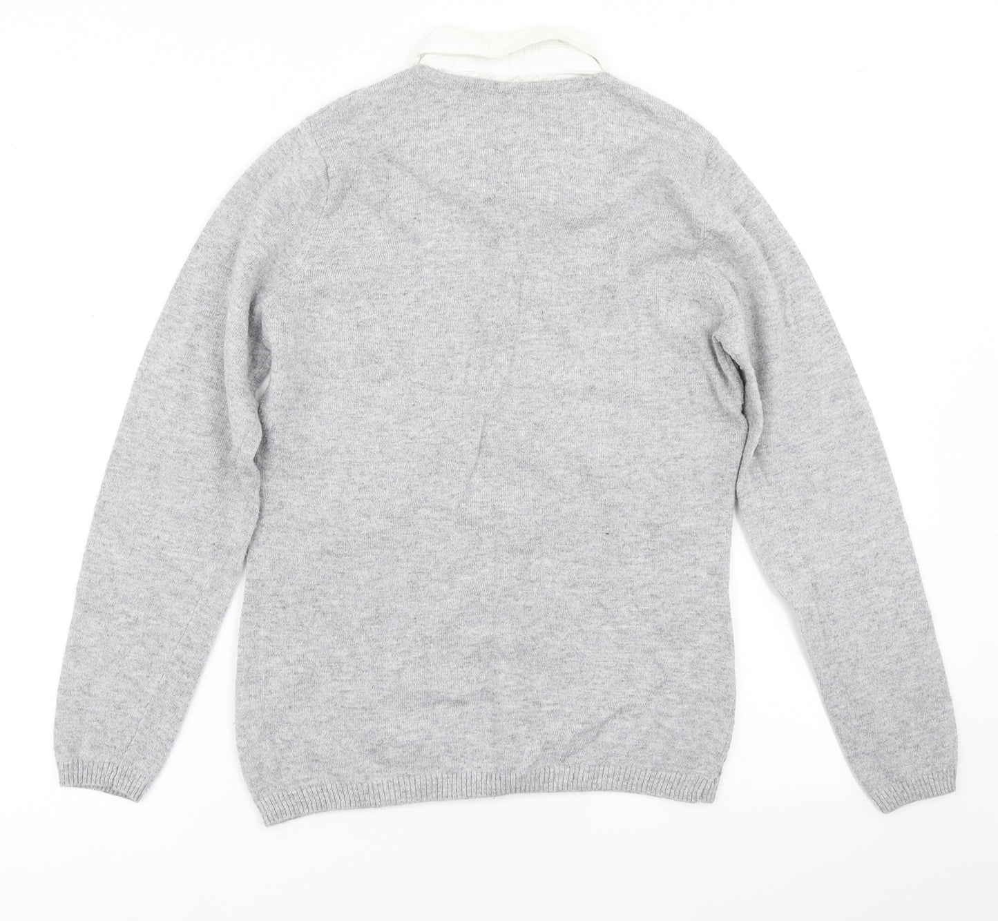 Bonmarché Womens Grey  Knit Pullover Jumper Size S