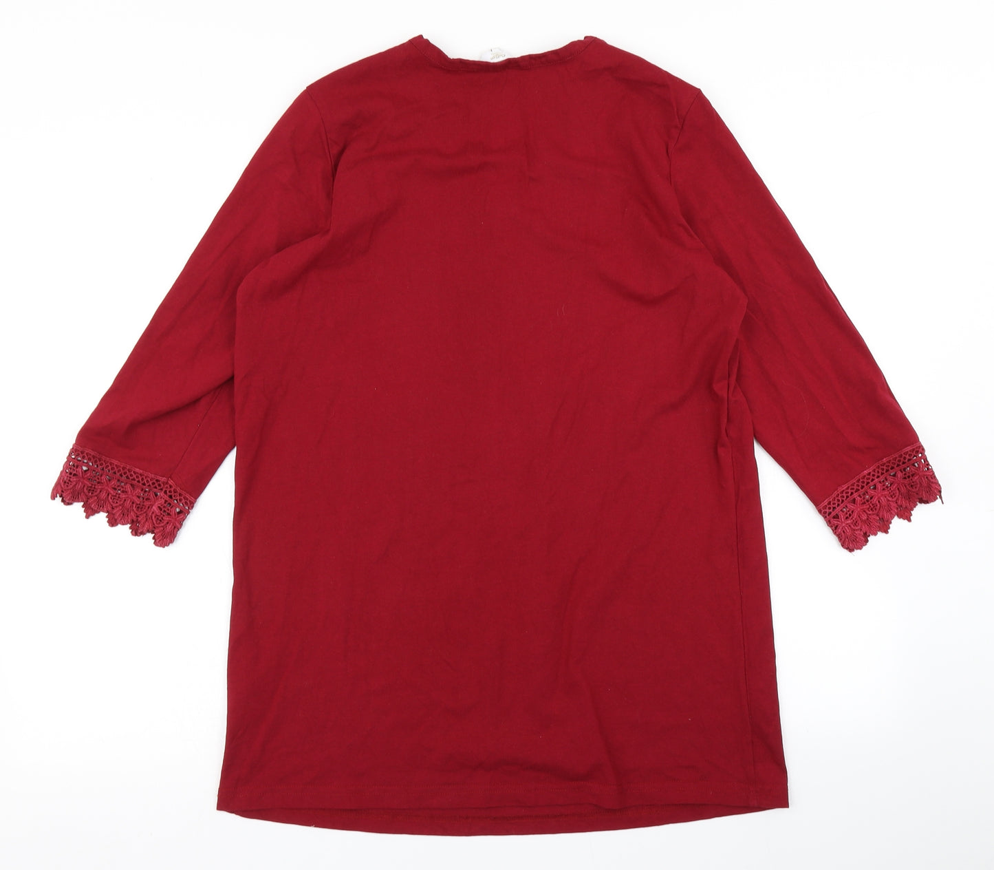 Cotton Traders Womens Red   Basic T-Shirt Size 14
