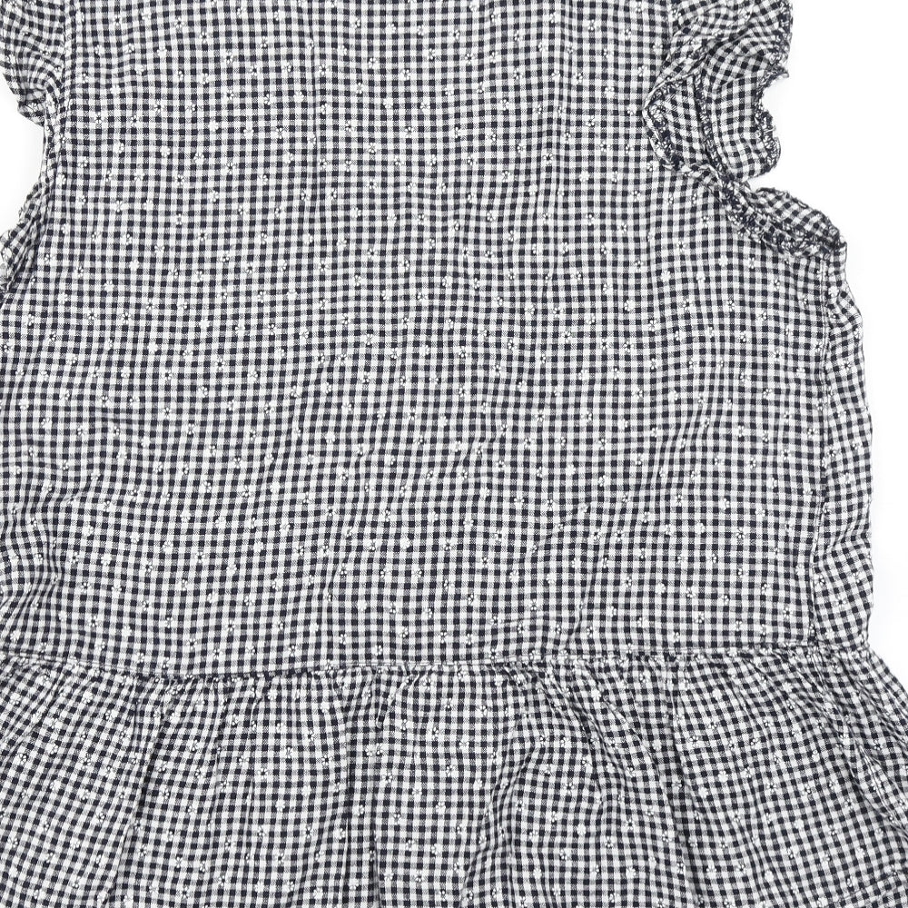 NEXT Womens Blue Check  Basic Blouse Size 18