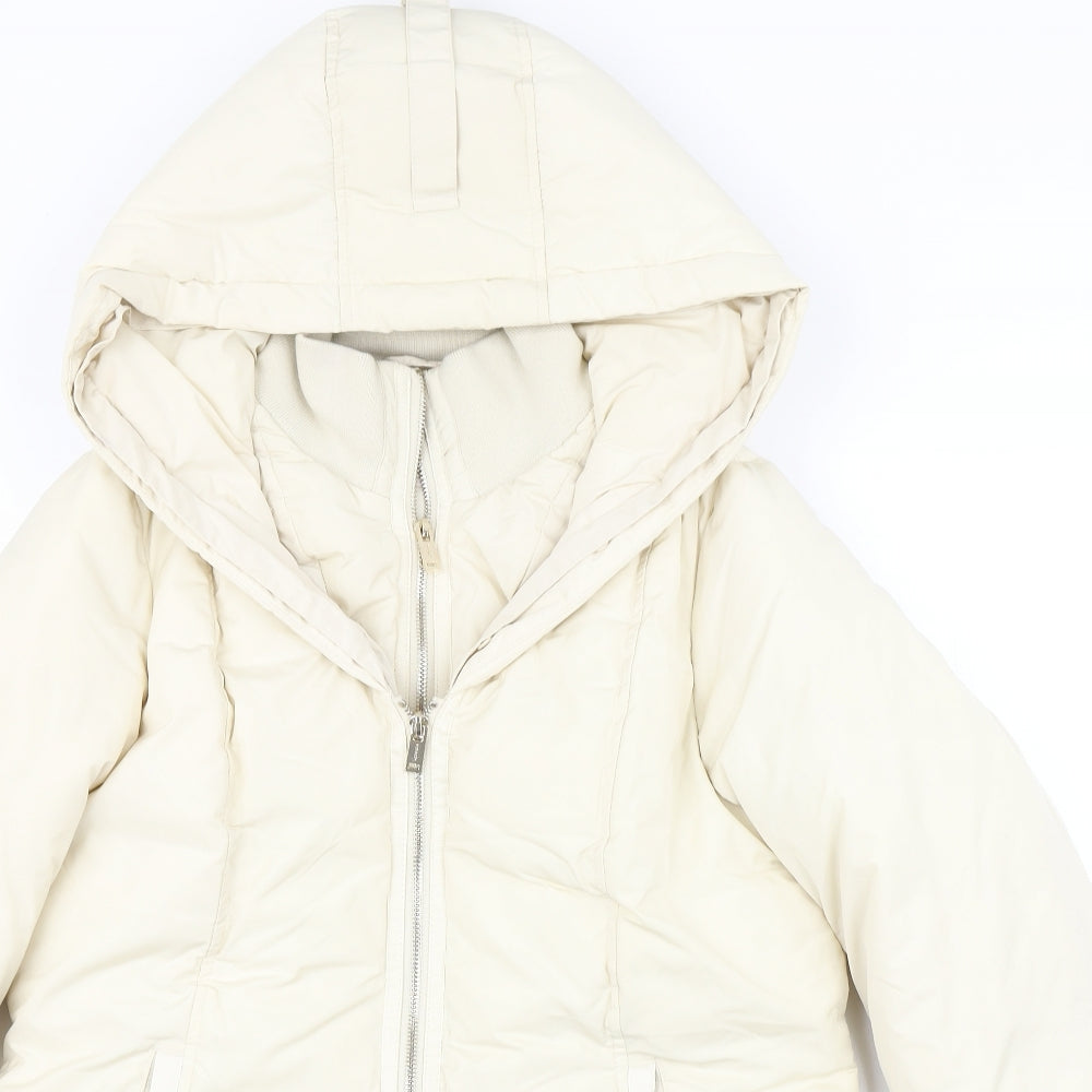 Monsoon Womens Ivory   Parka Coat Size M