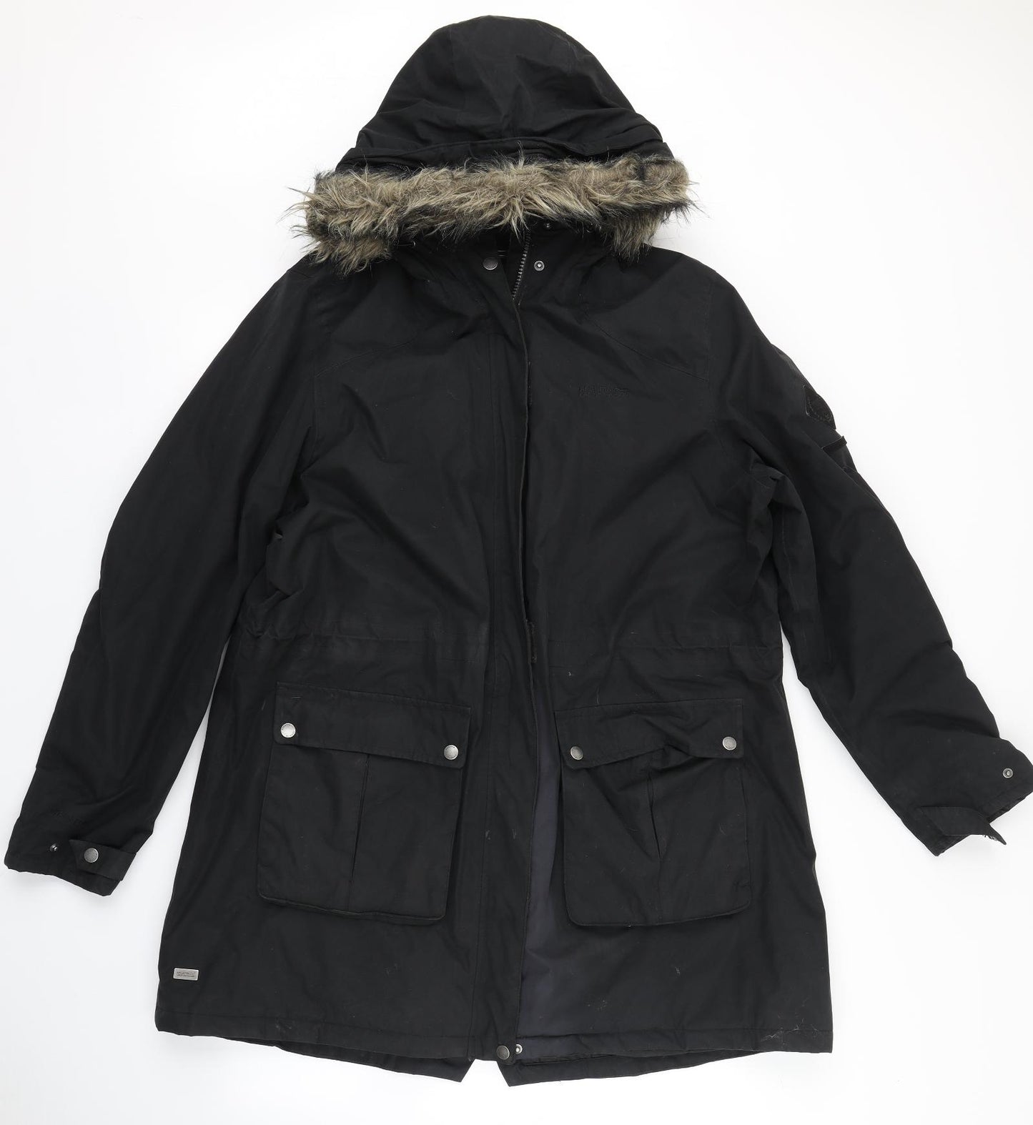 Regatta Womens Black   Parka Coat Size 20