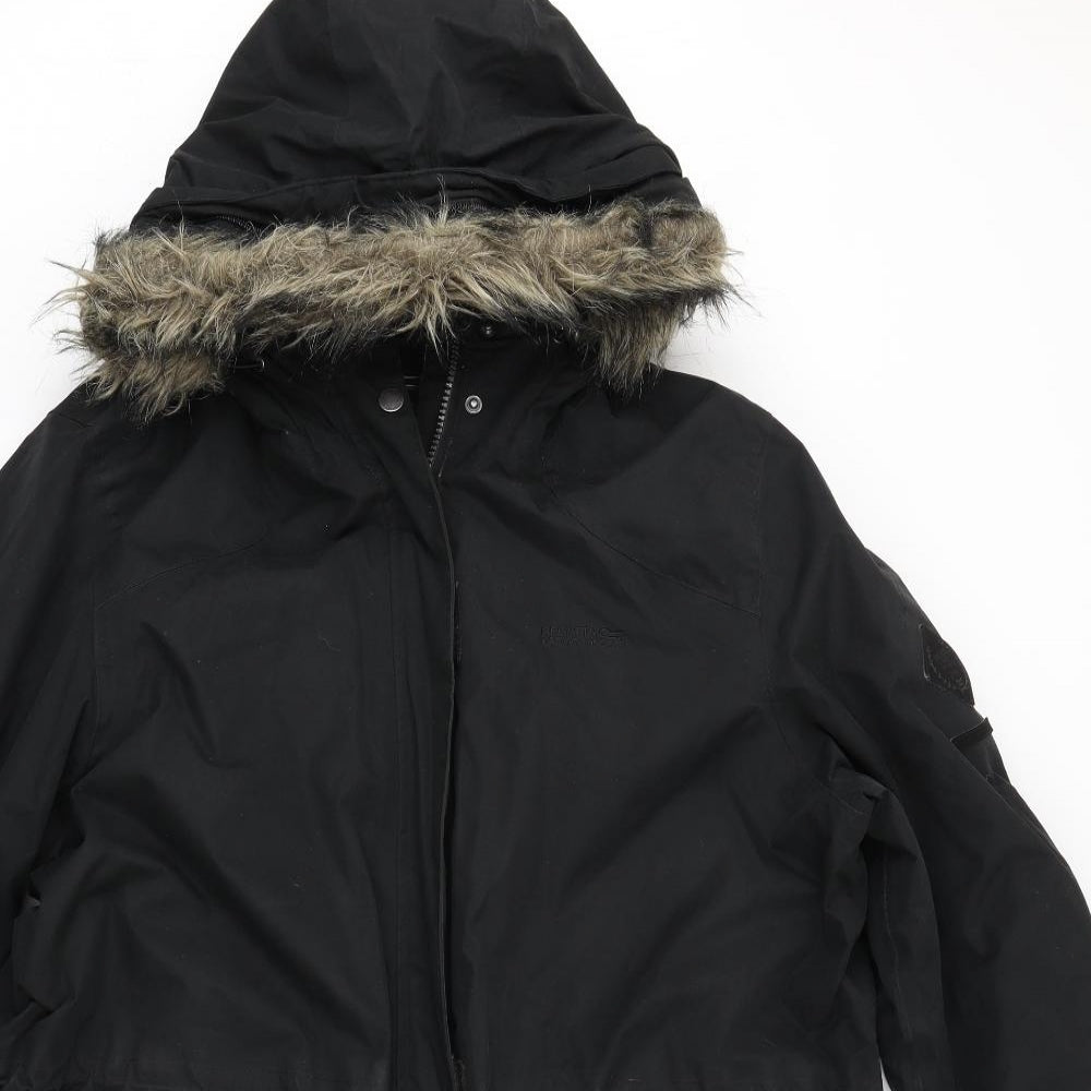 Regatta Womens Black   Parka Coat Size 20
