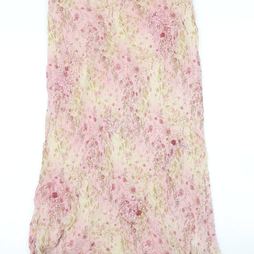 Style by EWM Womens Pink Floral  Maxi Skirt Size 14