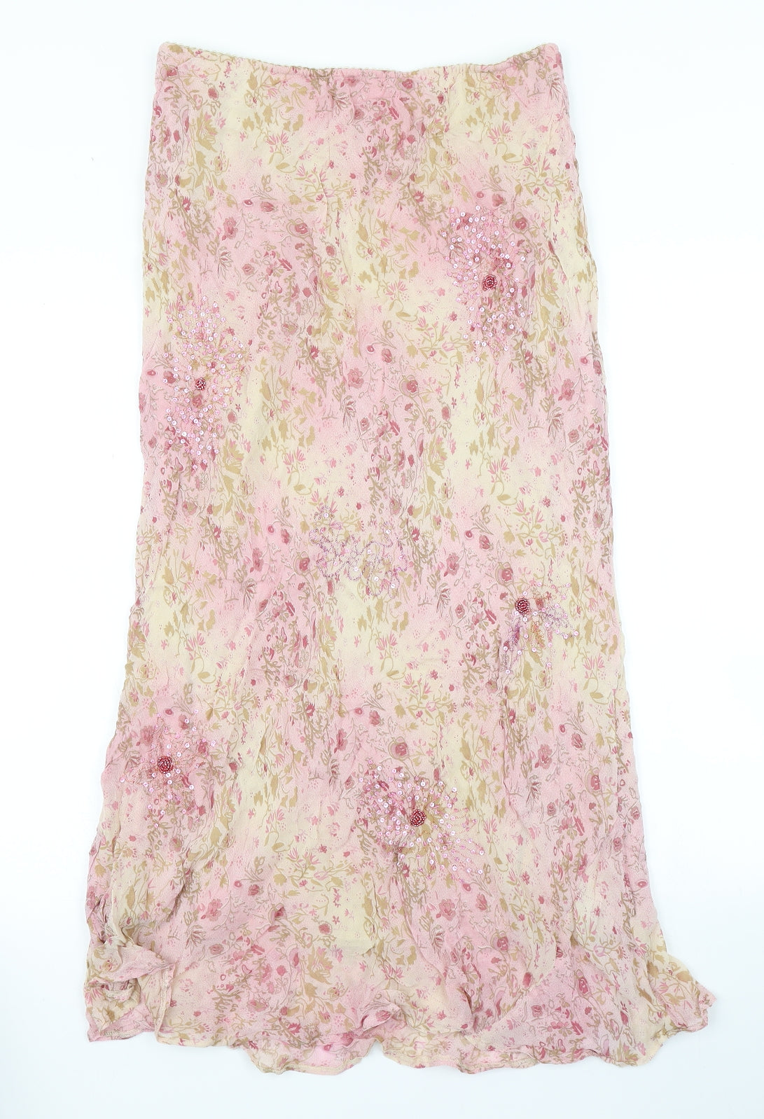 Style by EWM Womens Pink Floral  Maxi Skirt Size 14