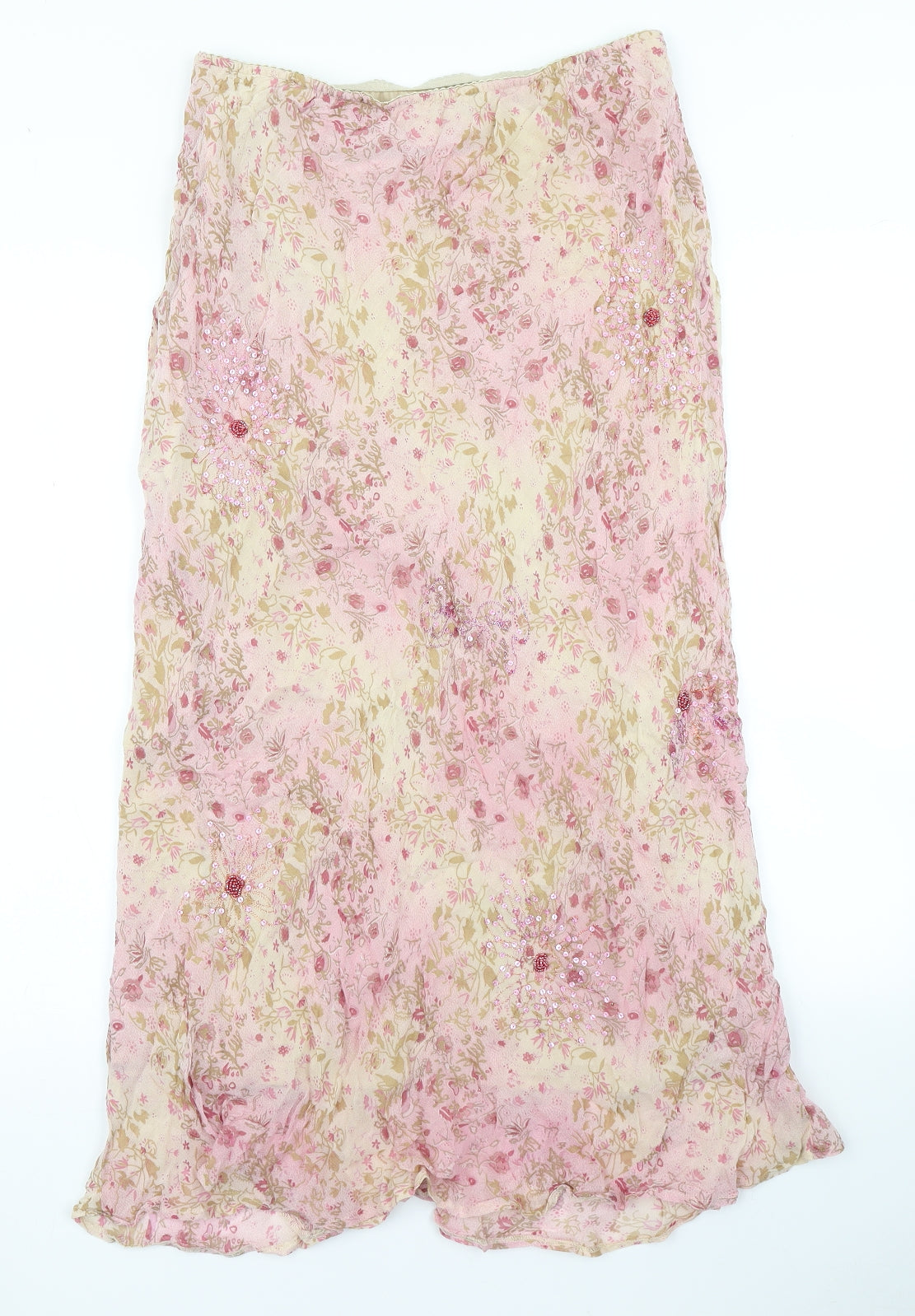Style by EWM Womens Pink Floral  Maxi Skirt Size 14