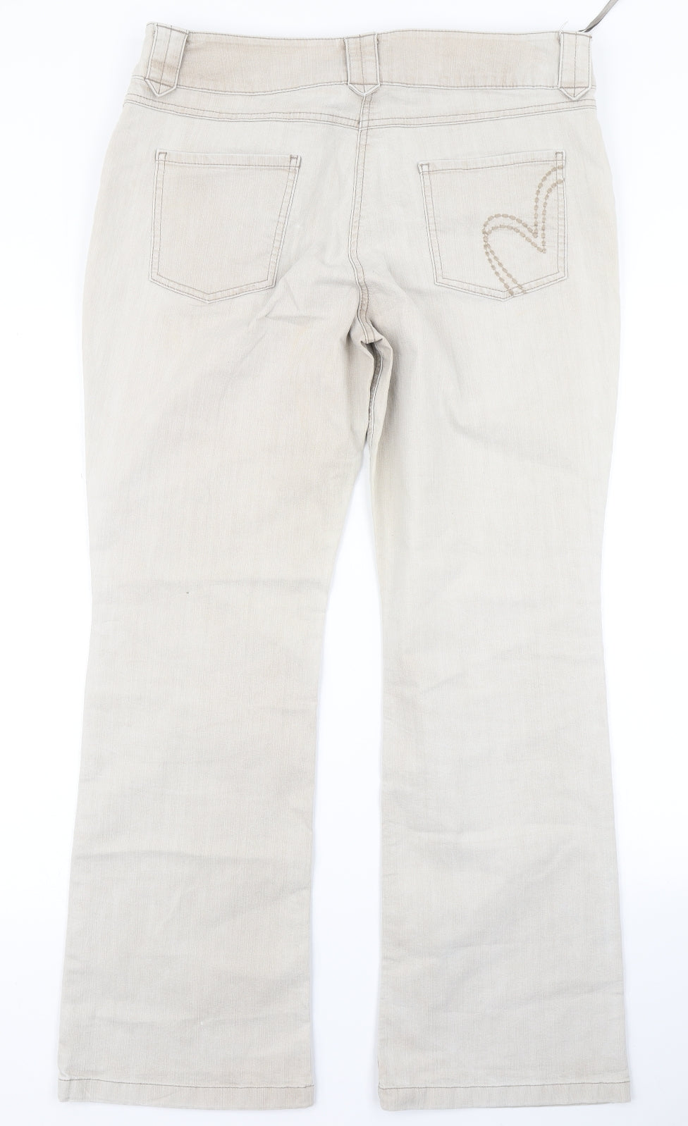 Per Una Womens Brown  Denim Bootcut Jeans Size 16 L28 in