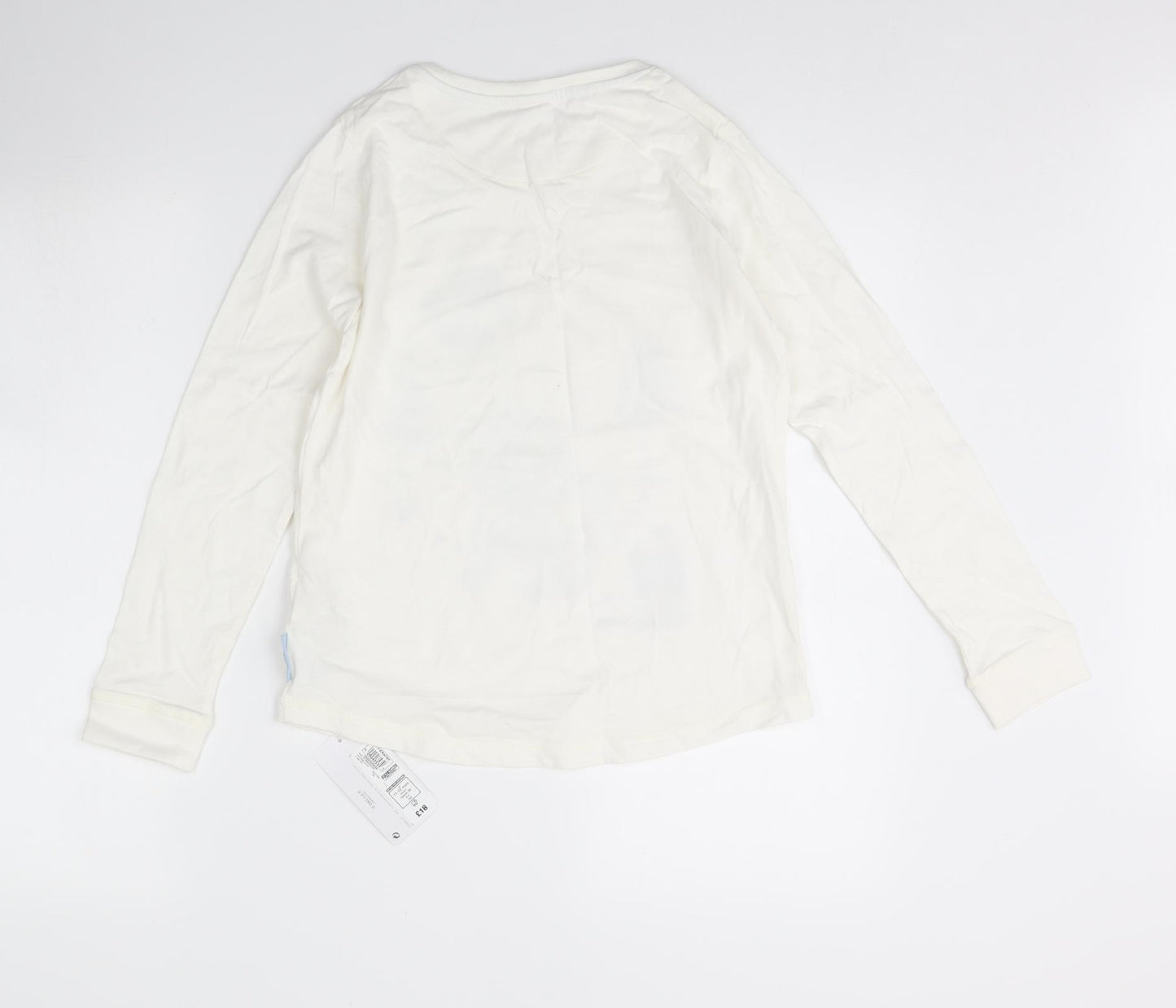 m&s Girls White Solid  Cami Pyjama Top Size 11 Years