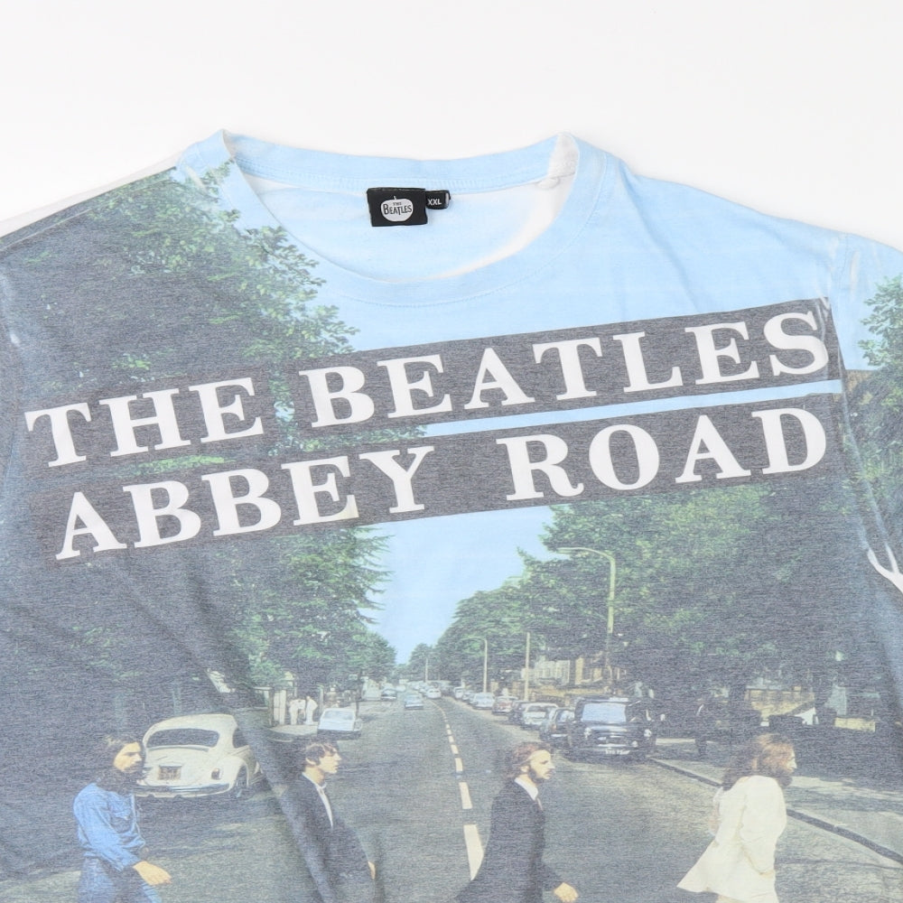 The Beatles Mens White    T-Shirt Size 2XL  - The Beatles