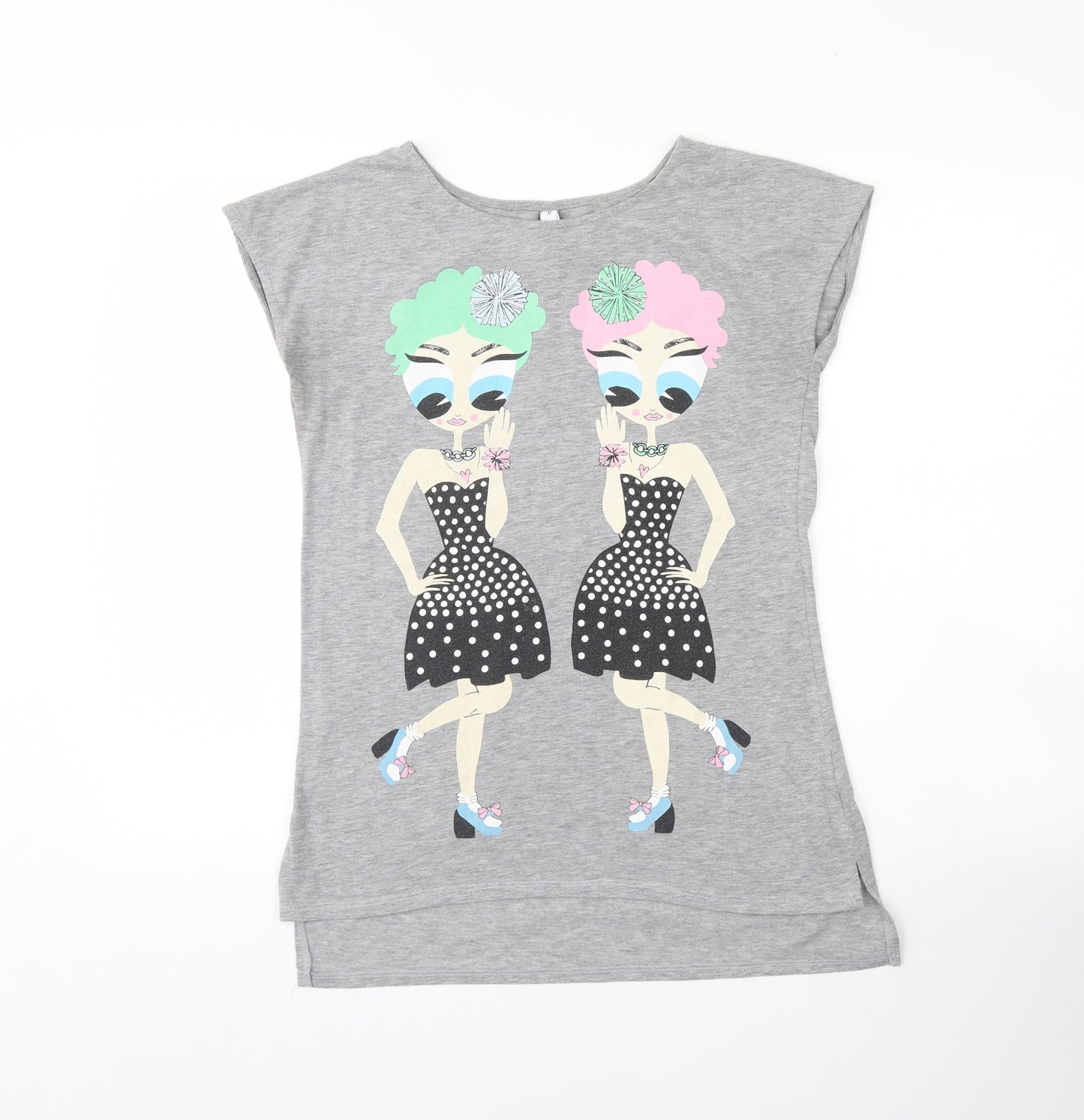 By Henry Holland Womens Grey   Basic T-Shirt Size 10