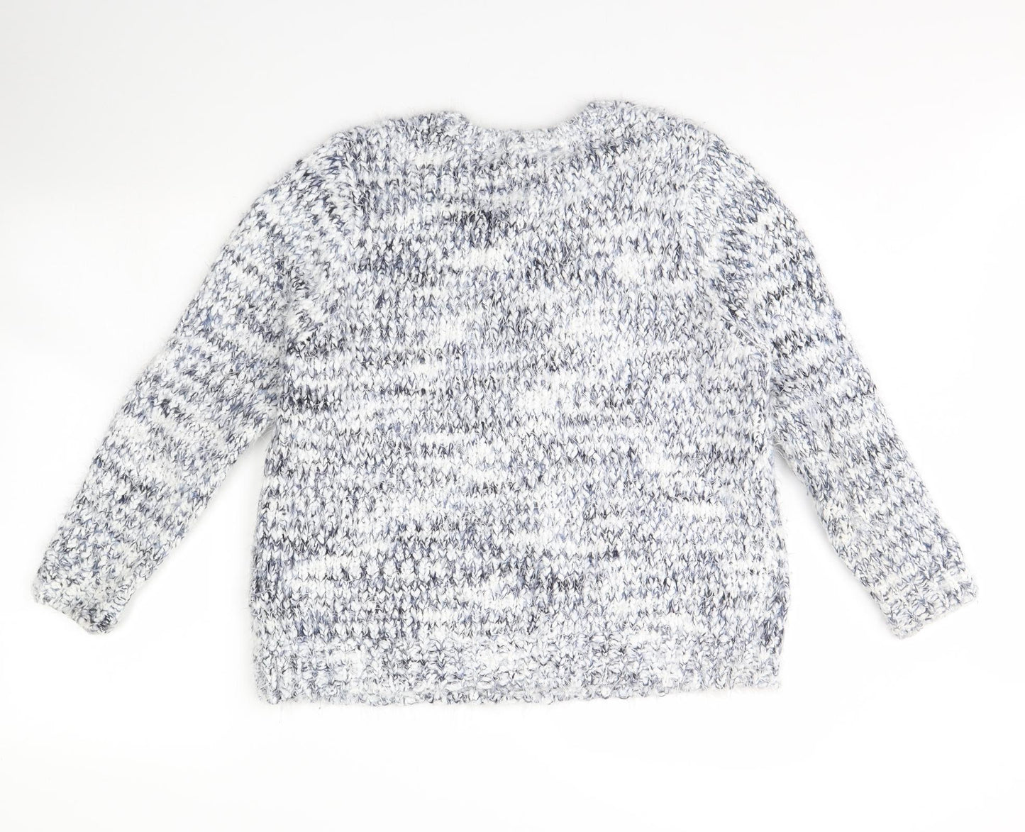 Roman Womens White Herringbone  Pullover Jumper Size 12
