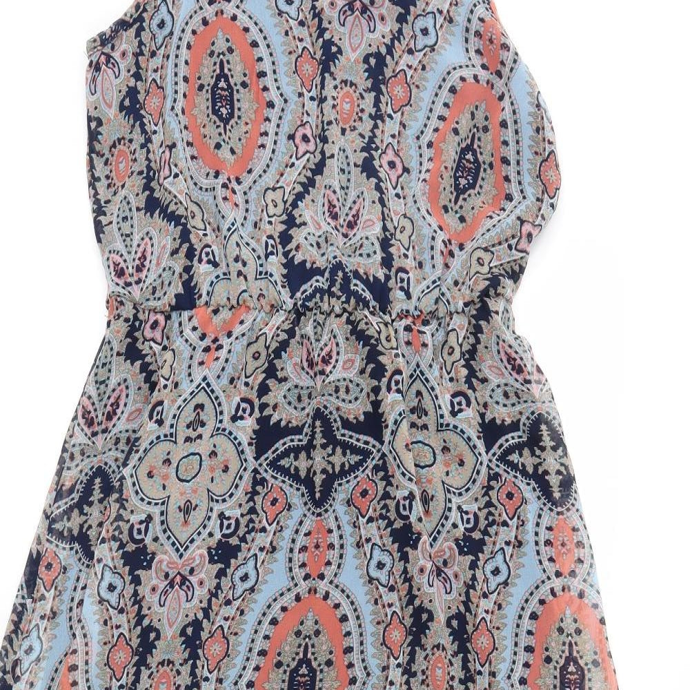 New Look Womens Blue Fair Isle  Fit & Flare  Size 12