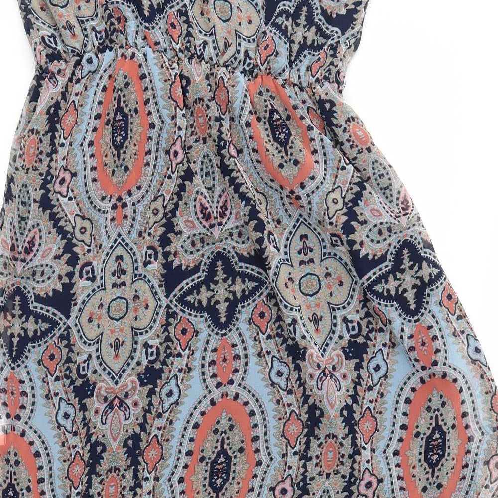 New Look Womens Blue Fair Isle  Fit & Flare  Size 12