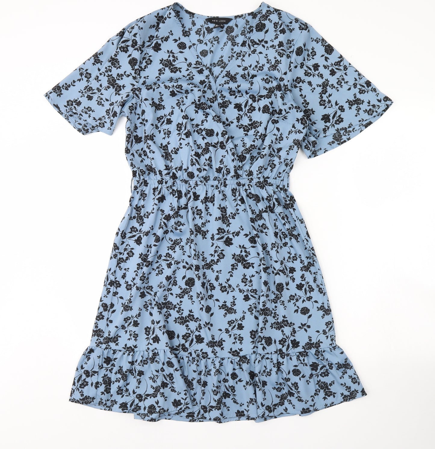 New Look Womens Blue Floral  Fit & Flare  Size 12