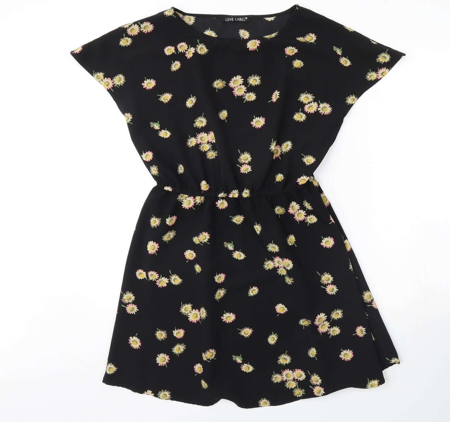 Love Label Womens Black Floral  Sheath  Size 12