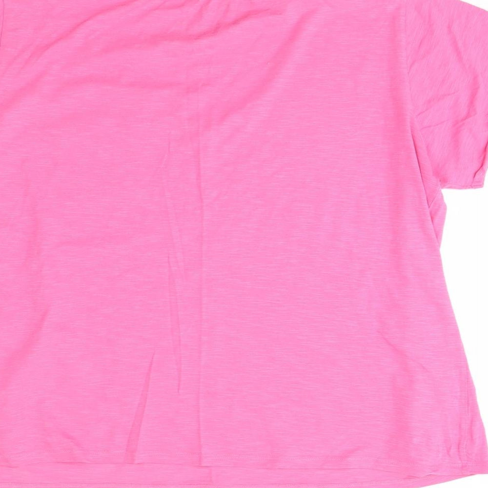 Love To Lounge Womens Pink   Basic T-Shirt Size 18