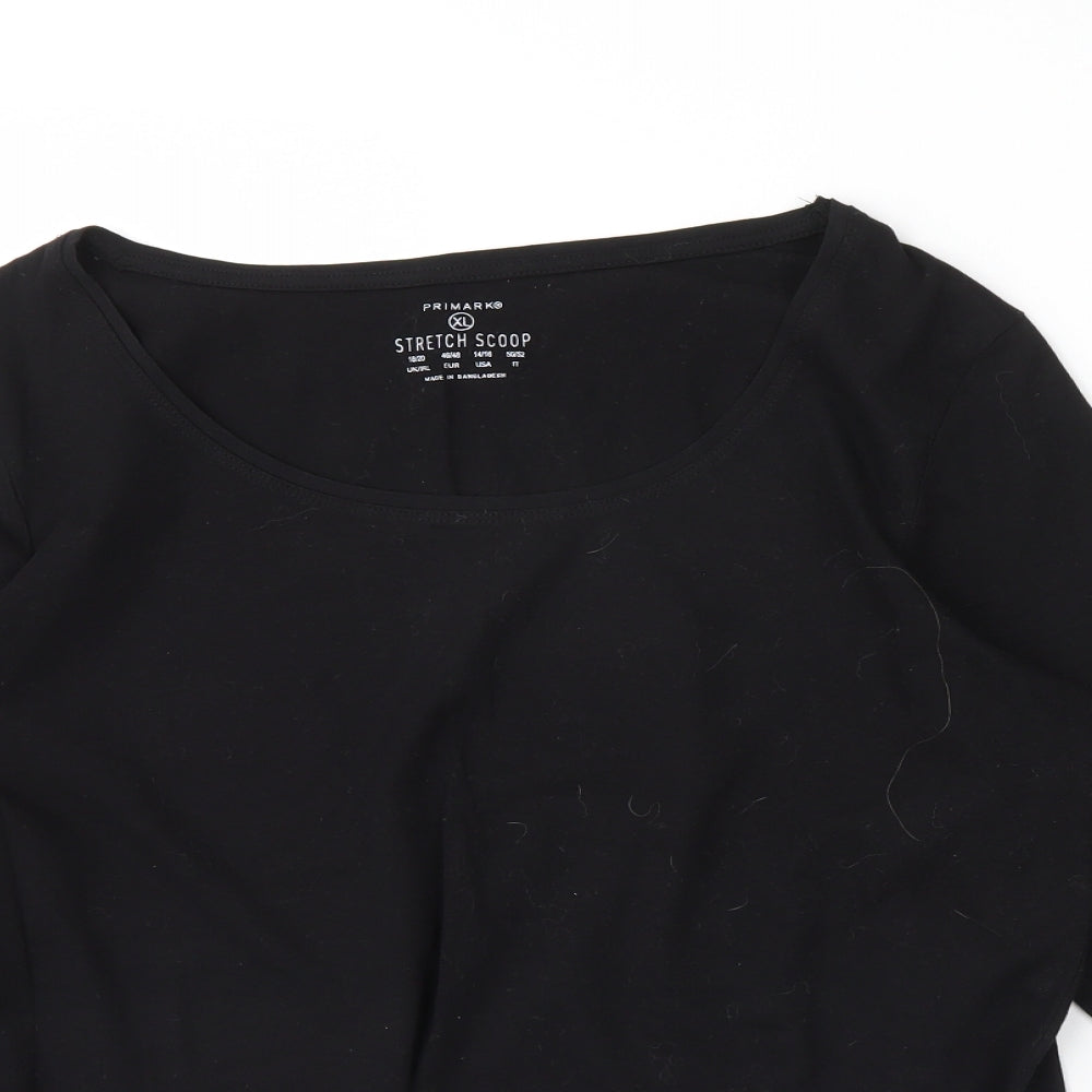 Primark Womens Black   Basic T-Shirt Size XL