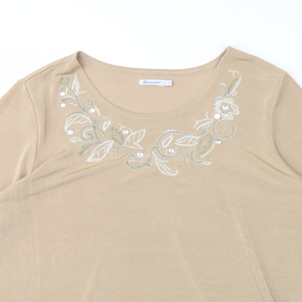 Damart Womens Beige   Basic Blouse Size 18