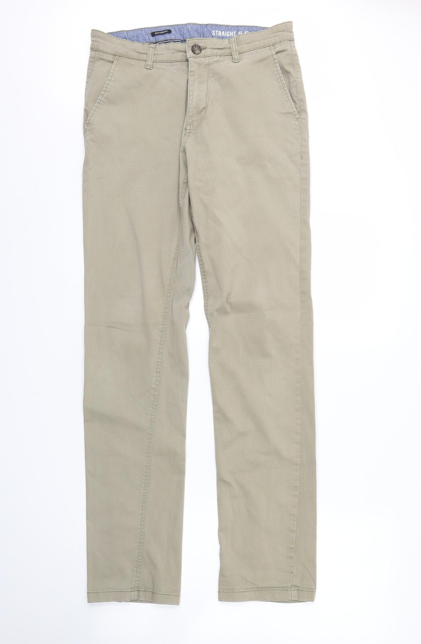 Preworn Mens Green  Denim Straight Jeans Size 30 L34 in