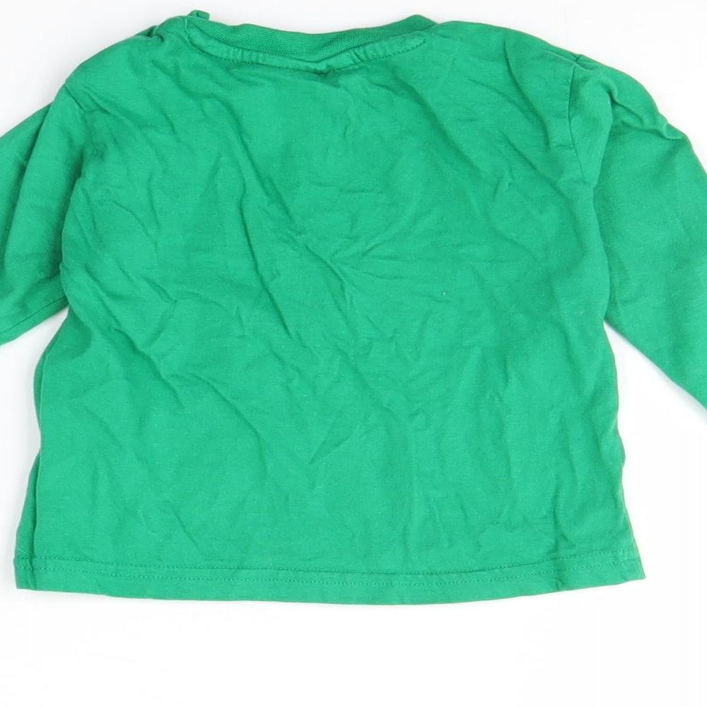 hullabaloo Baby Green   Basic T-Shirt Size 18-24 Months  - christmas