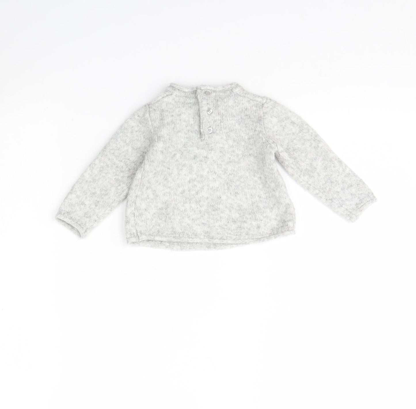 Mayoral Girls Grey   Pullover Jumper Size 9-12 Months