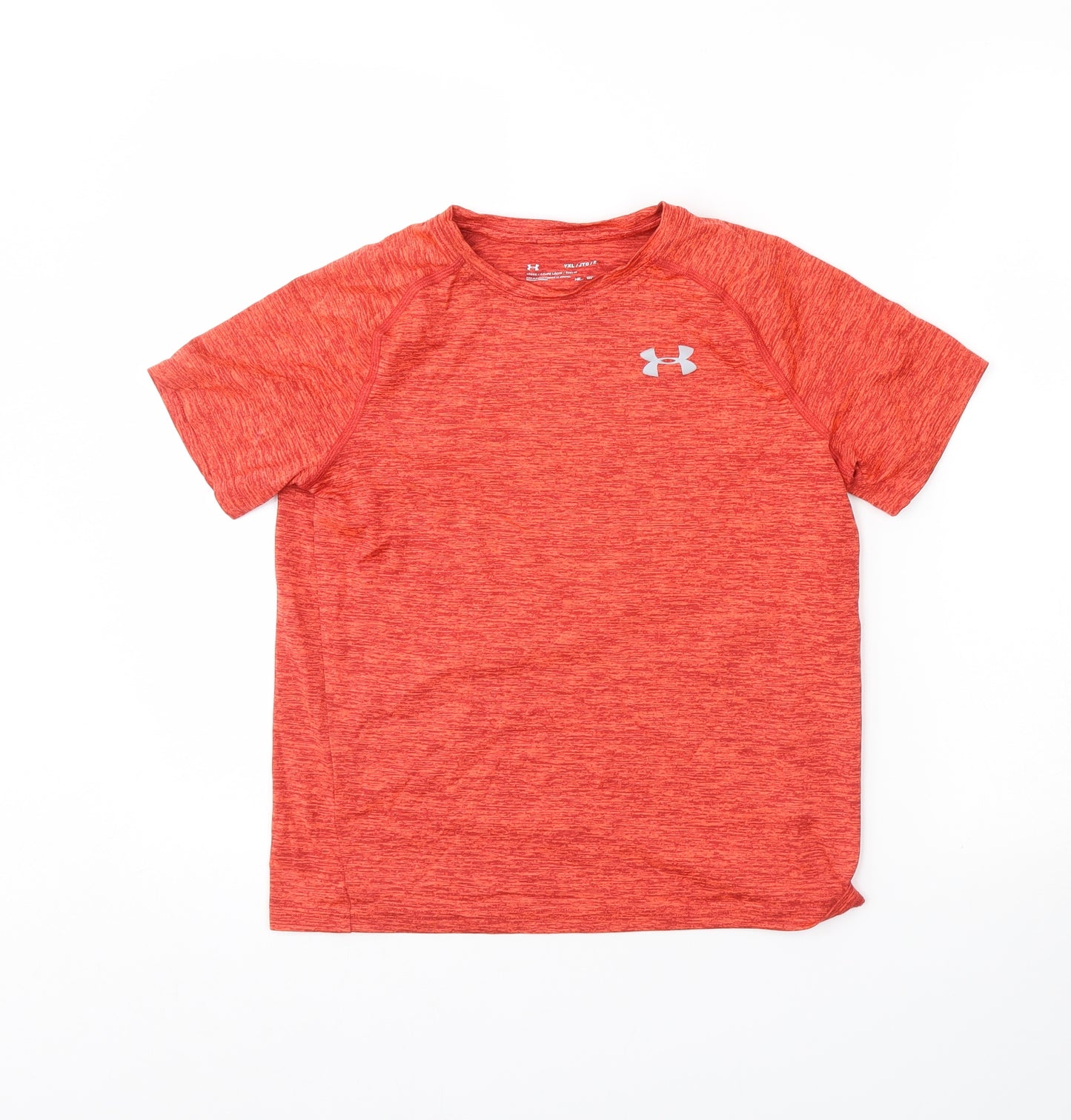 Under armour Boys Red Herringbone  Basic T-Shirt Size 13 Years
