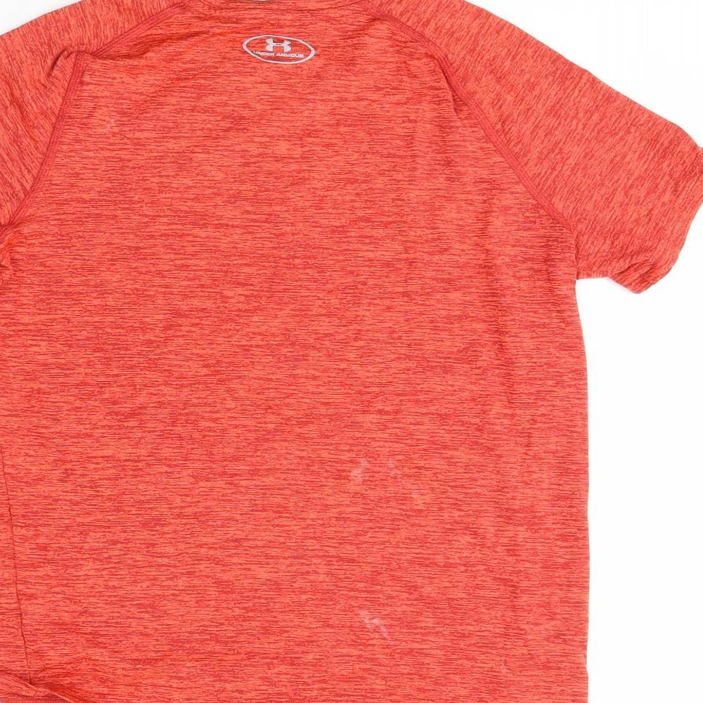 Under armour Boys Red Herringbone  Basic T-Shirt Size 13 Years