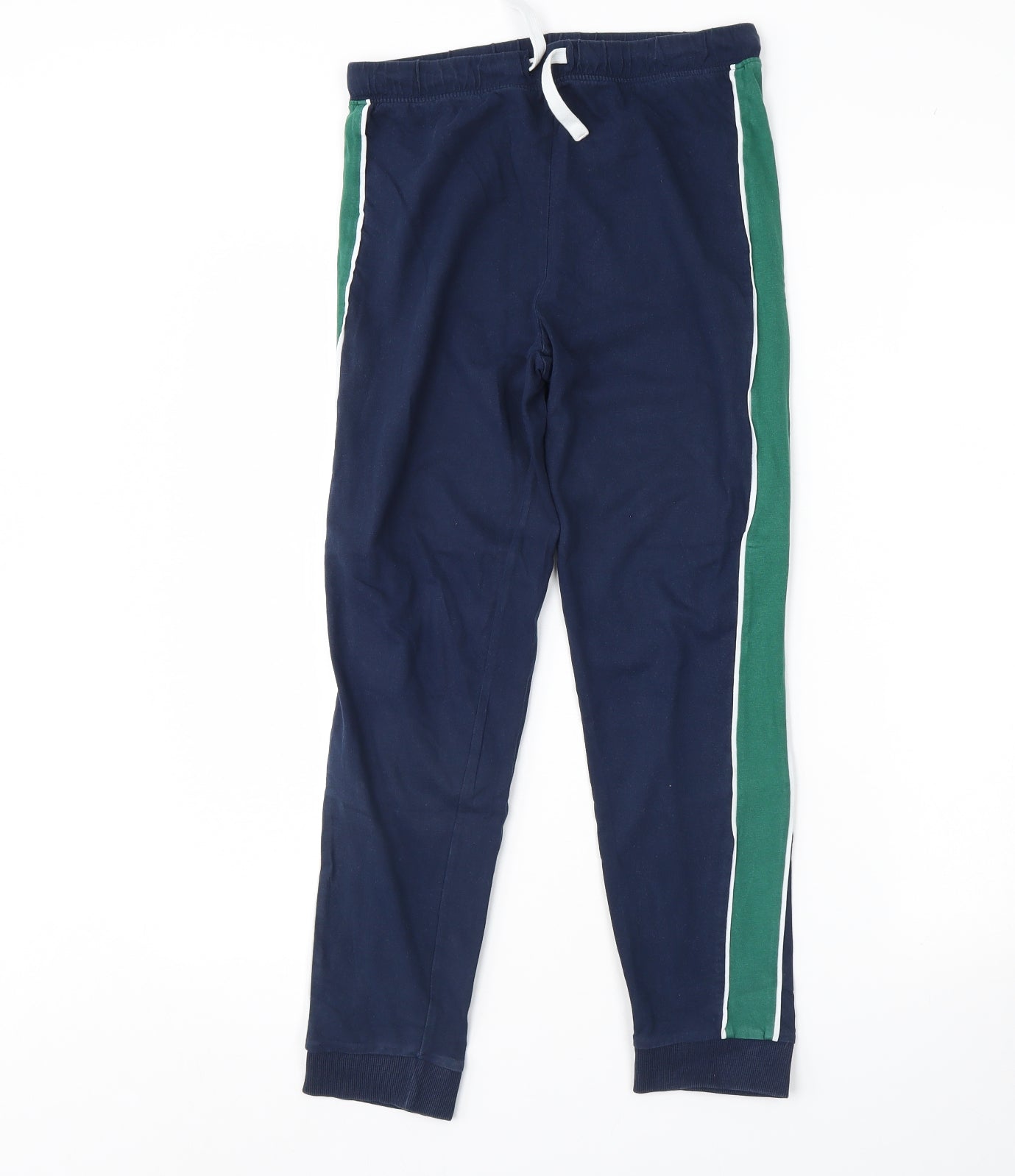 M&s Boys Blue Solid   Pyjama Pants Size 11 Years