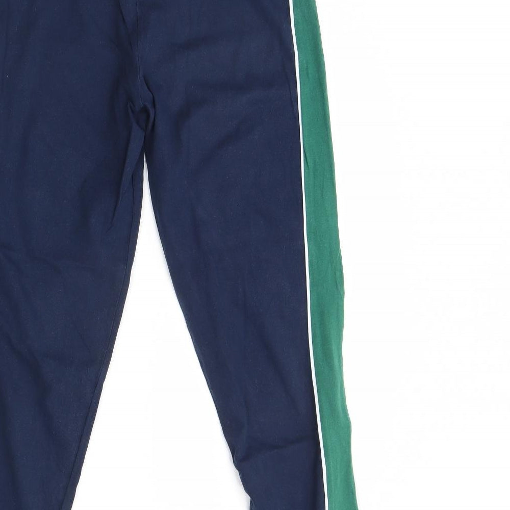M&s Boys Blue Solid   Pyjama Pants Size 11 Years