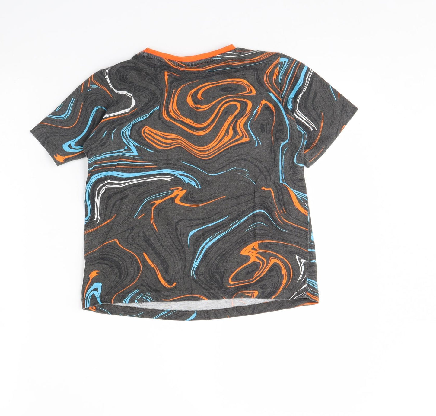 TU Boys Grey Geometric  Basic T-Shirt Size 7 Years  - NERF