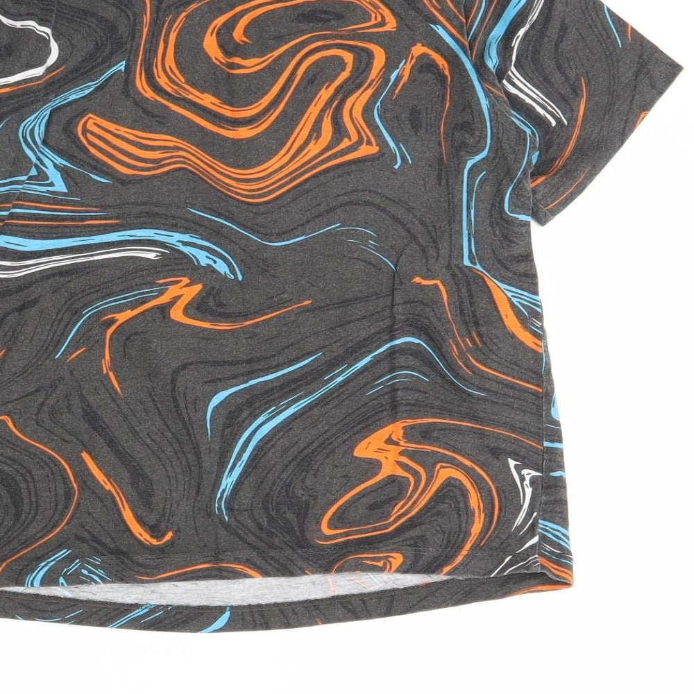 TU Boys Grey Geometric  Basic T-Shirt Size 7 Years  - NERF